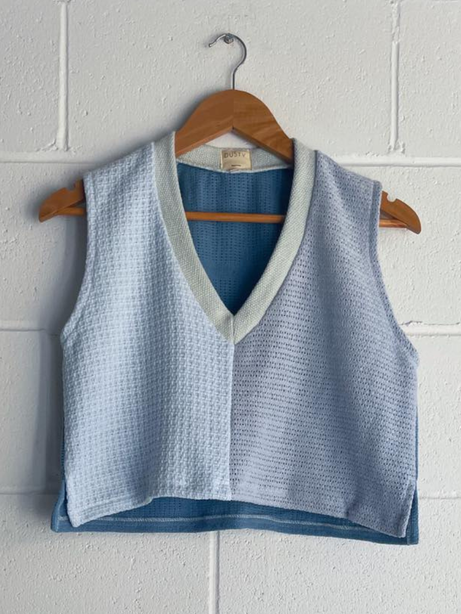 Bruns Vest in Ocean Splice