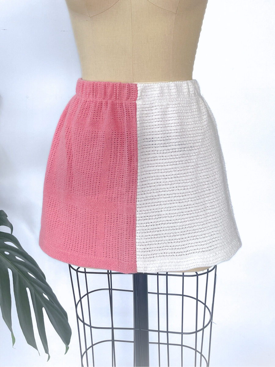 Caba Mini Skirt in Rosette Splice