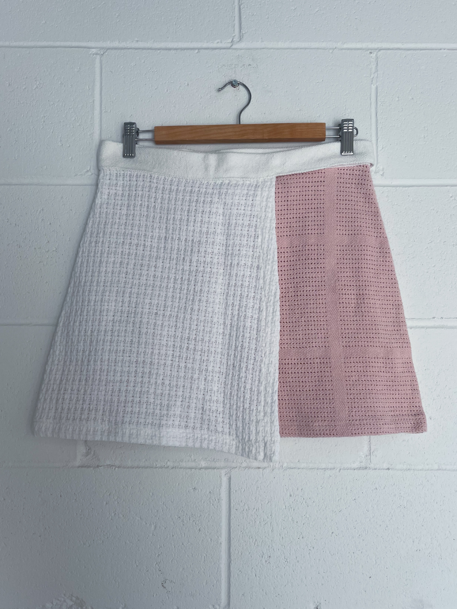 Evans Wrap Skirt in Blush Splice