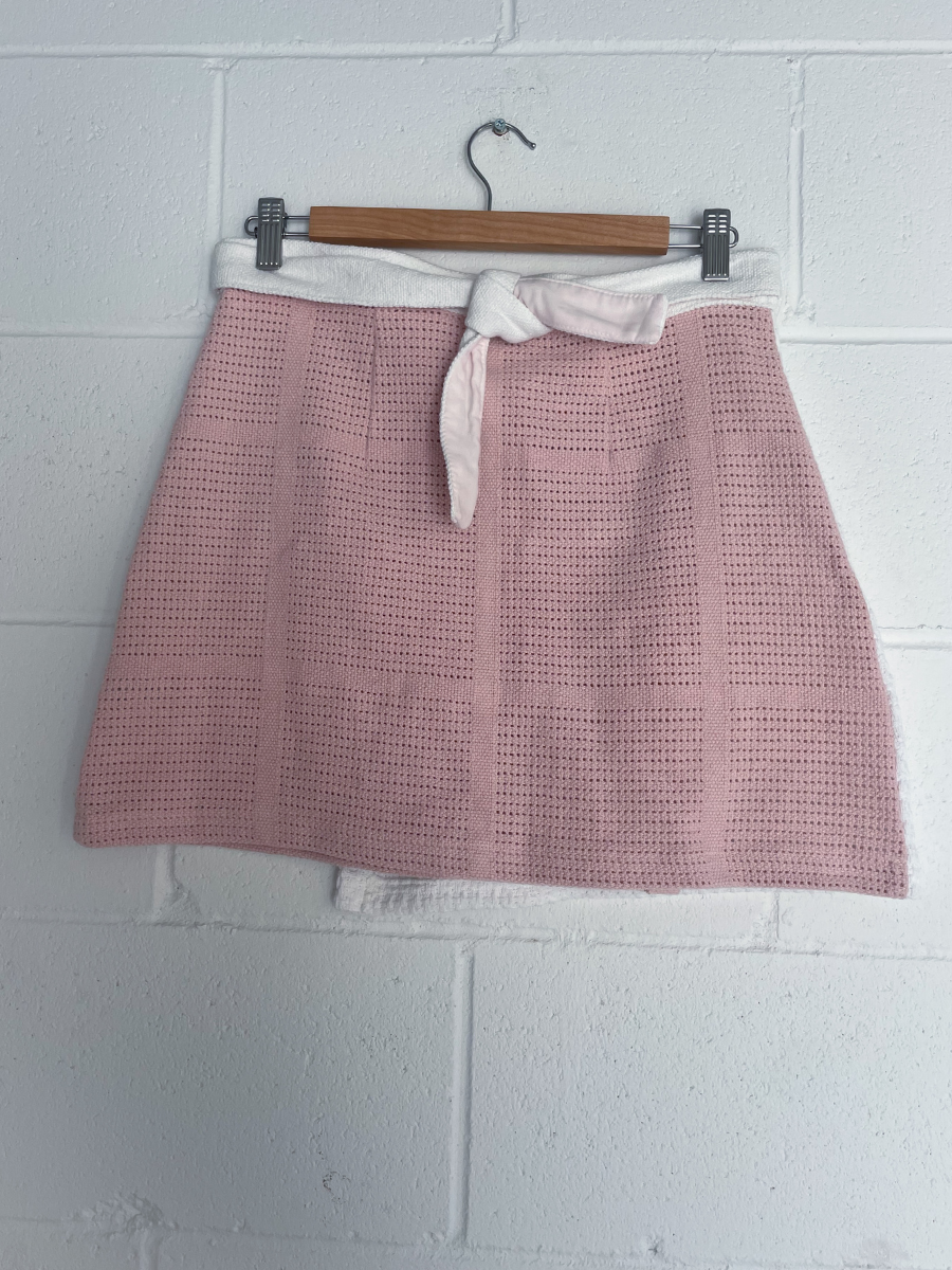 Evans Wrap Skirt in Blush Splice