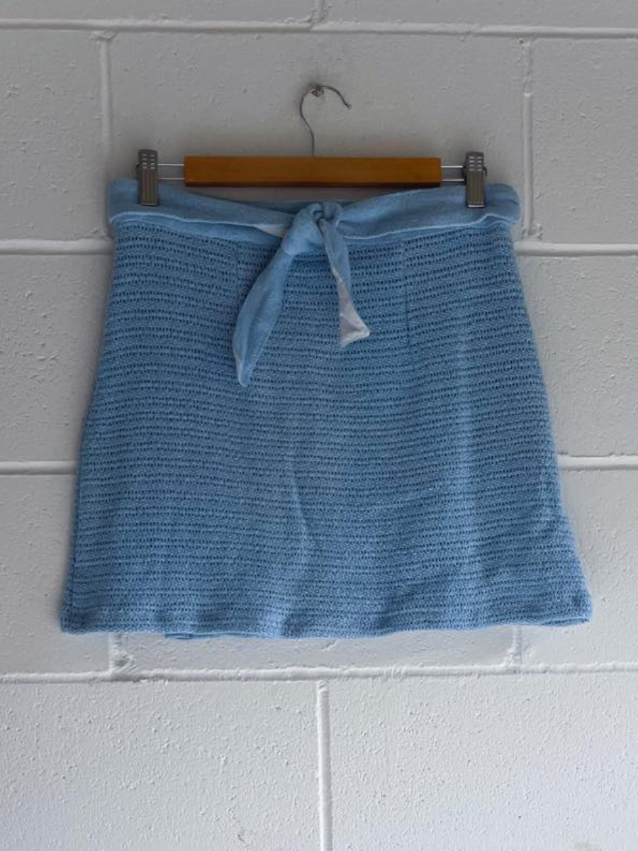 Evans Wrap Skirt in Denim