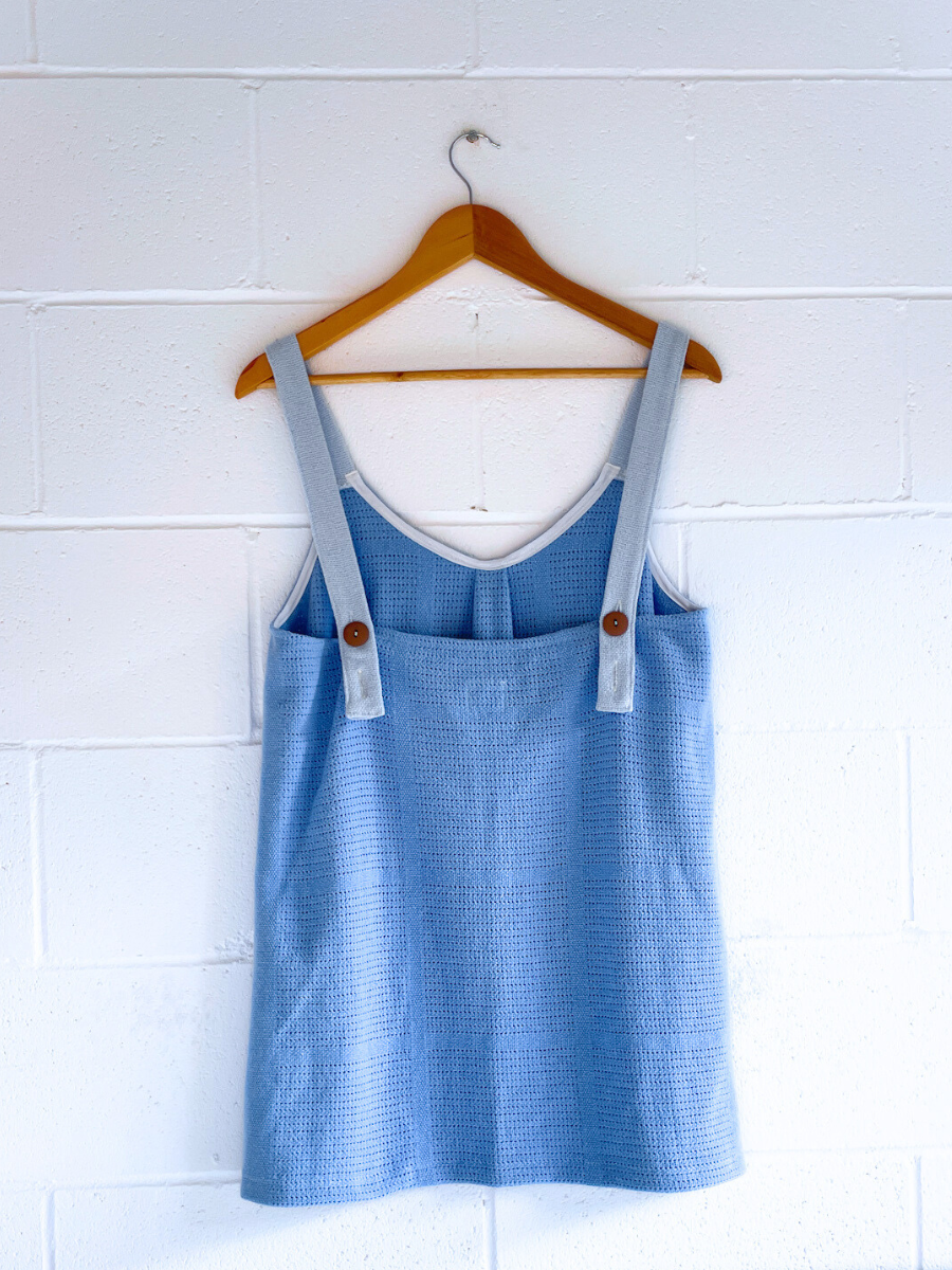 dusty upcycled blue mini dress byron bay