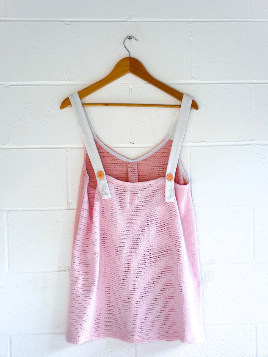 dusty upcycled pink mini dress byron bay