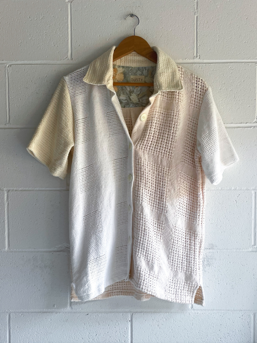 dusty upcycled unisex shirt beige