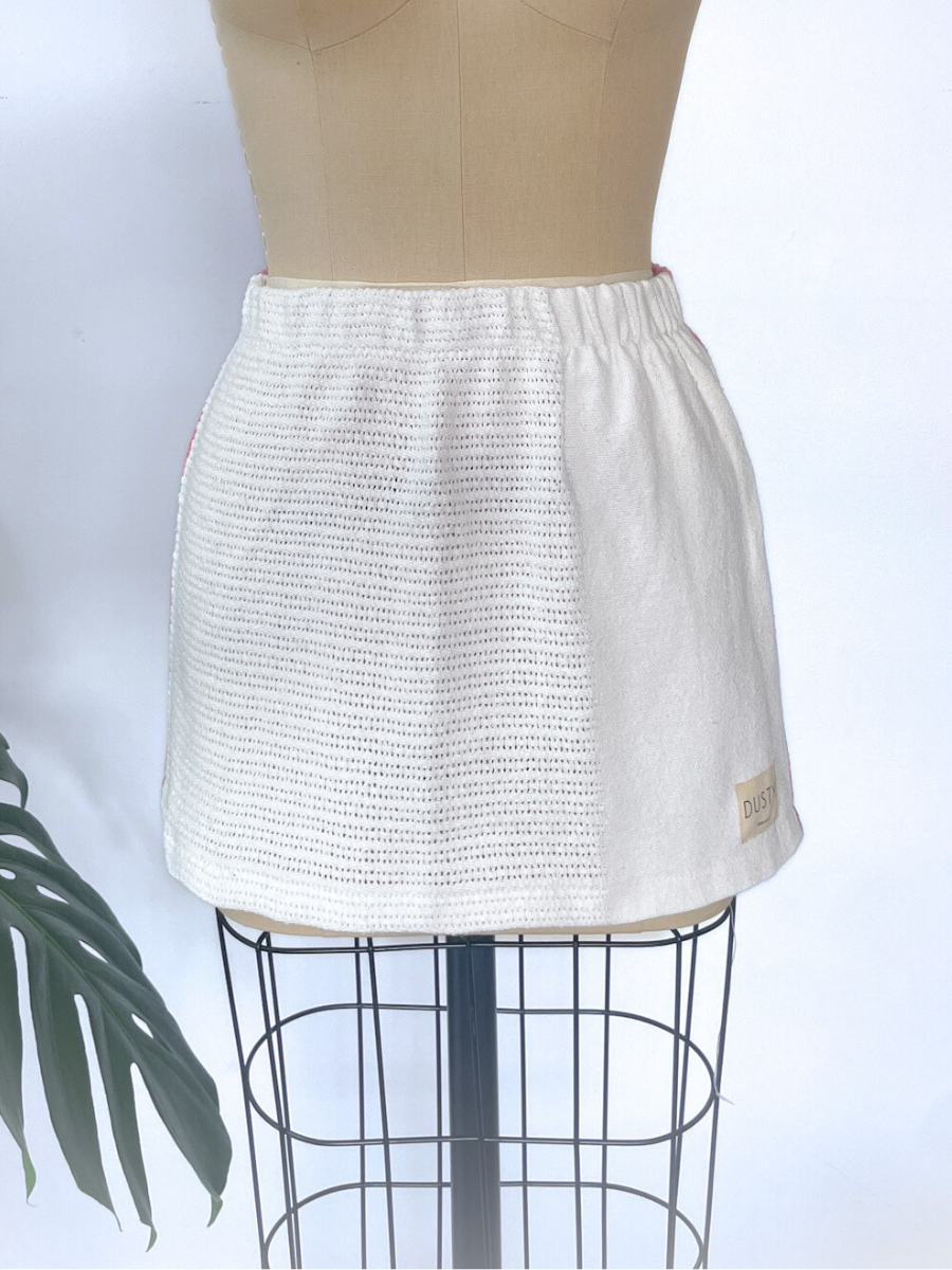 Caba Mini Skirt in Rosette Splice