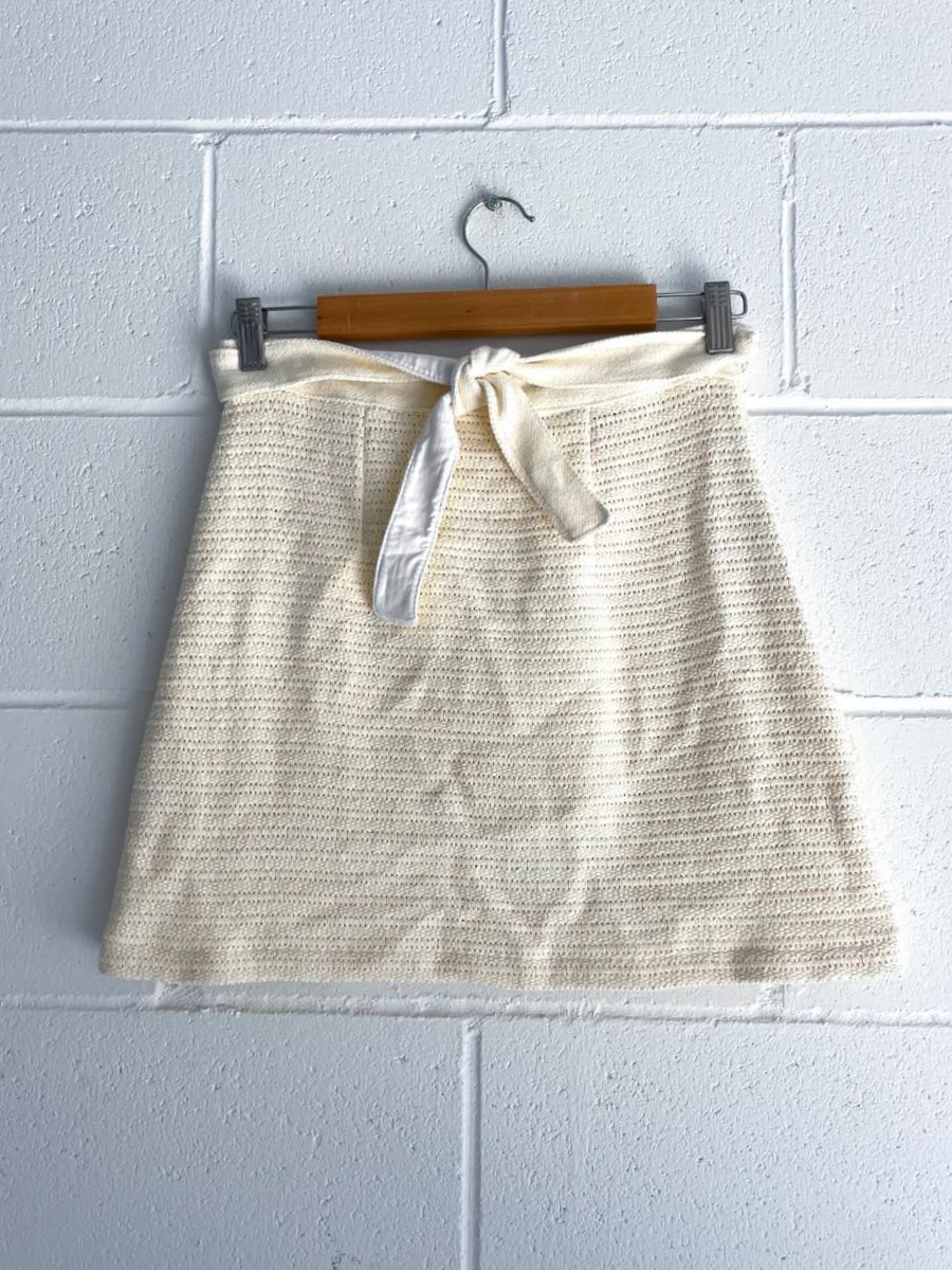 Evans Wrap Skirt in Cream Splice