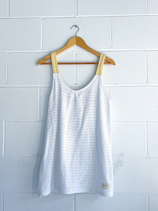 Dusty upcycled white mini dress