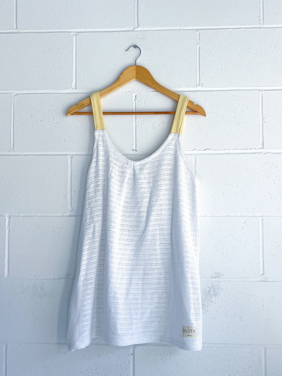 Dusty upcycled white mini dress 