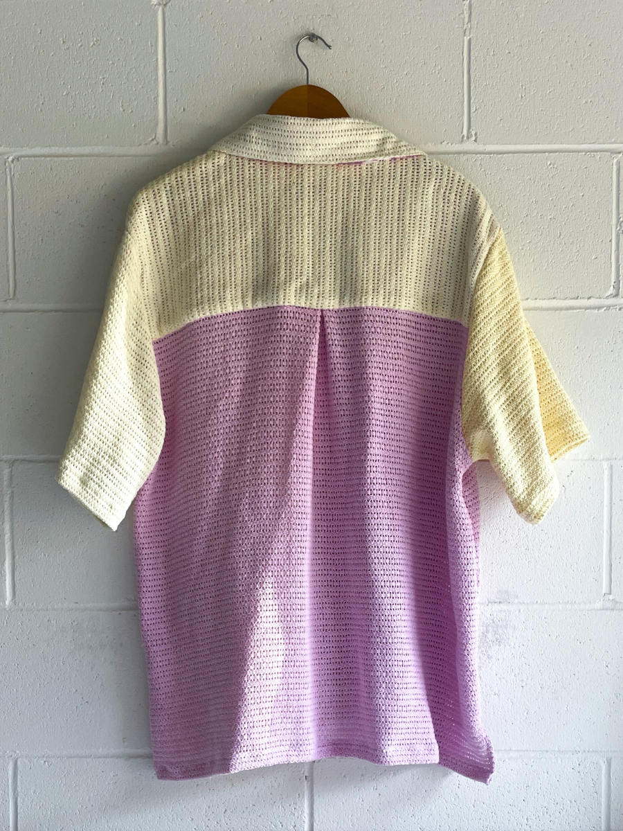 dusty upcycled unisex shirt pink & yellow