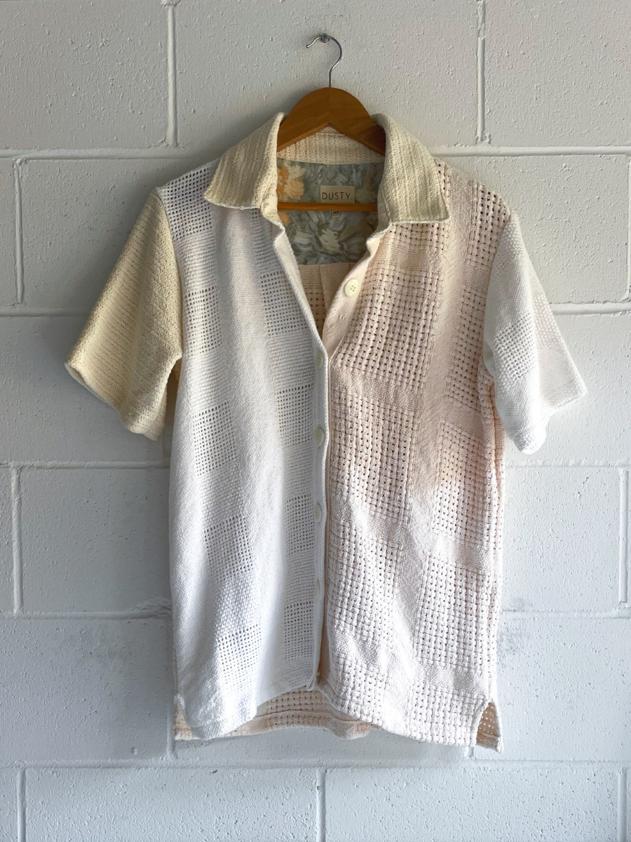 dusty upcycled unisex shirt beige 