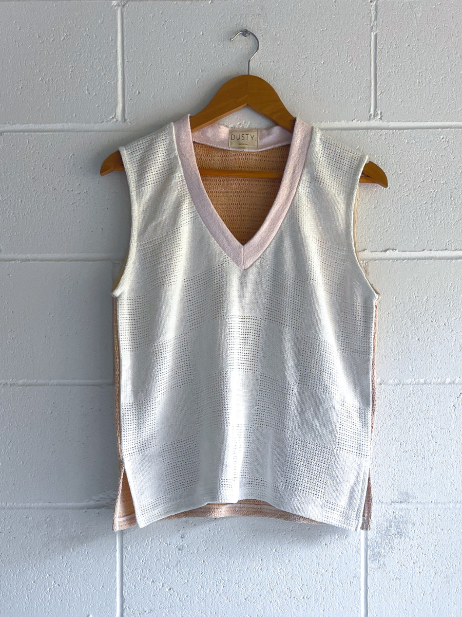 dusty upcycled vest neutral